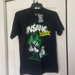 Insane Money Graphic Tee - Black with Green & Yellow Print